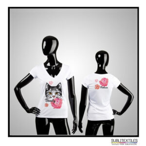 Camiseta para Sublimar Mujer | Playera Cuello V | Calidad Premium