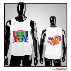 Camiseta-Playera Sublimable  Dry Fit sin manga para Hombre