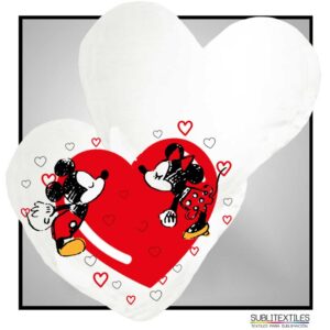 Funda de Cojín Corazón para Sublimación | Personaliza Regalos y Decoración