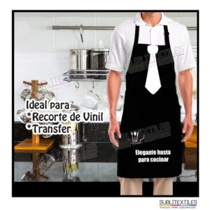 Delantal color negro Personalizable