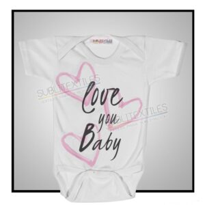 Pañalero Blanco de Poliéster para Sublimar | Body de Bebé Personalizable