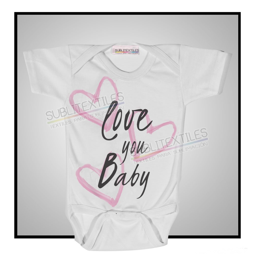 Pañalero Blanco de Poliéster para Sublimar | Body de Bebé Personalizable