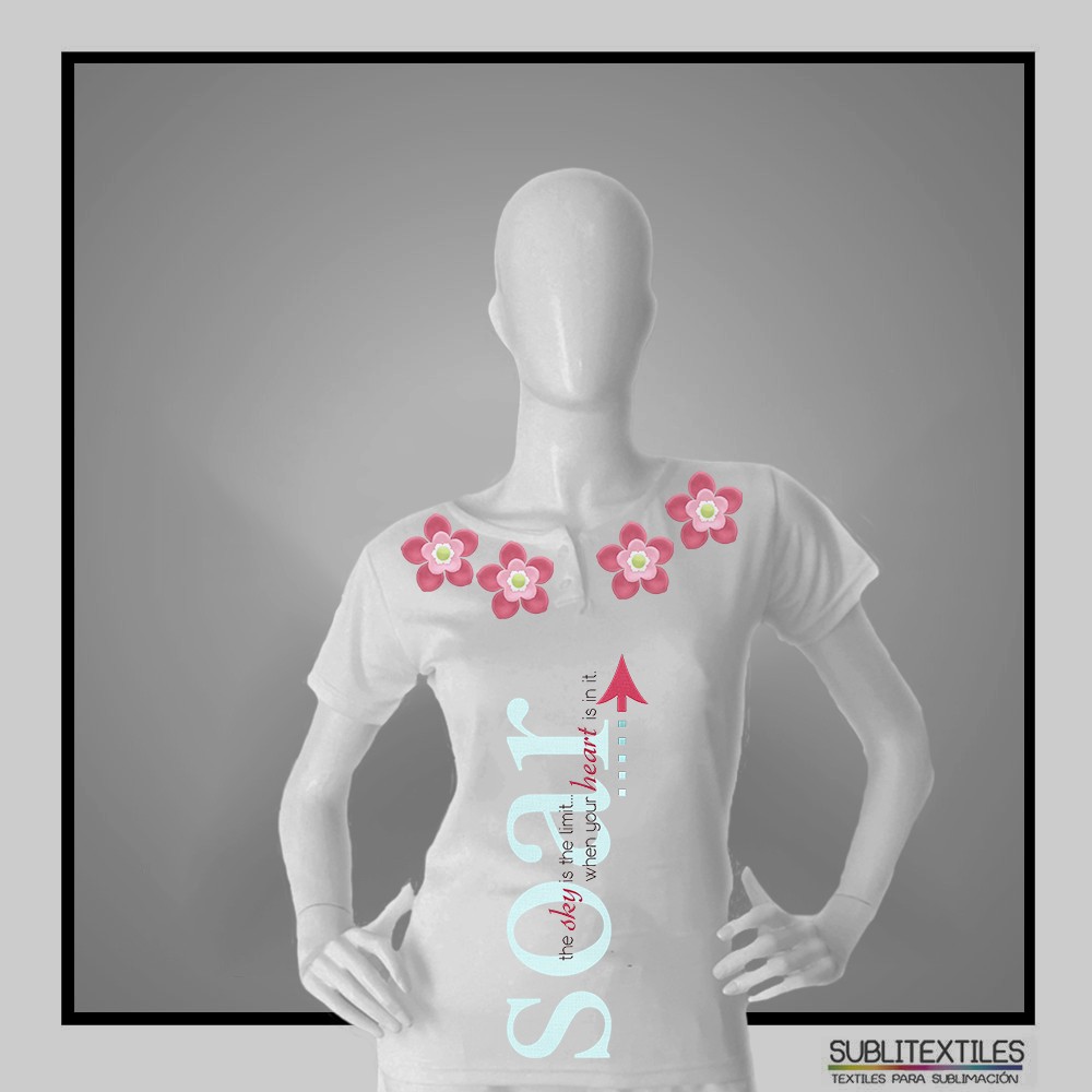 Playera de Pijama para Dama Blanca | Lista para Sublimar