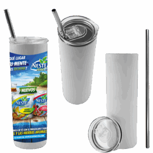 Termo sublimable con doble pared de acero inoxidable.