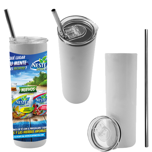 Termo sublimable con doble pared de acero inoxidable.