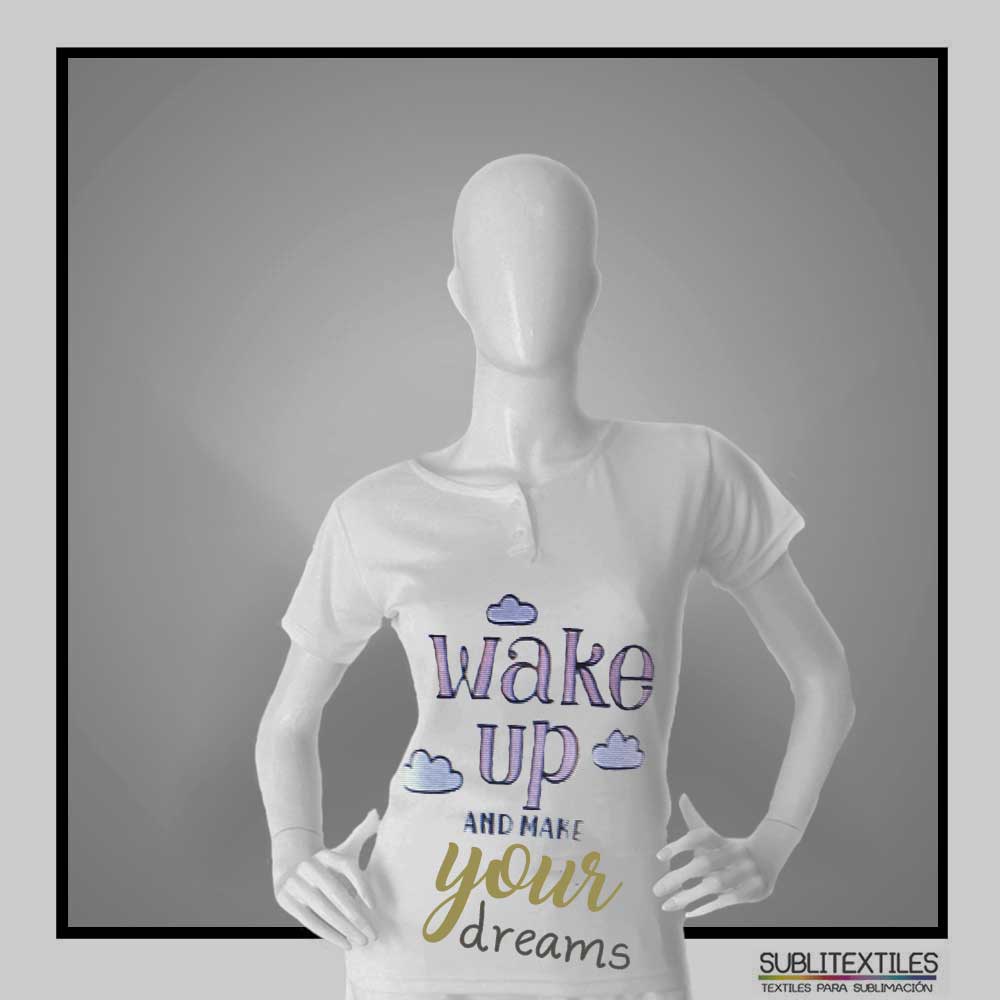Playera de Pijama para Dama Blanca | Lista para Sublimar - Image 4